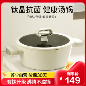 法迪欧北欧系列汤锅24cm多功能炖锅炖汤大容量锅具电磁炉燃气灶适用