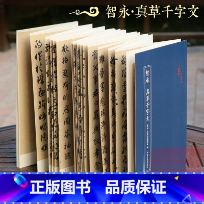 [正版]智永真草千字文 经折装原作原大原文高清对照释文 中国隋代古典碑帖毛笔书法爱好入门初学者临摹鉴赏收藏教程草书作品