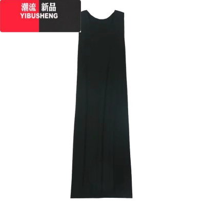 YIBUSHENG洋气时髦牛仔马甲配连衣裙套装女季宽松慵懒风背心坎肩无袖上衣