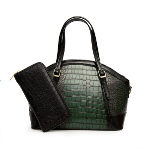 Ceba 女包2023新款都市简约时尚二件套鳄鱼纹子母包单肩斜挎手提