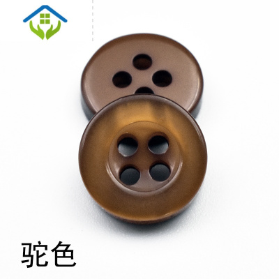 御蓝锦圆形衬衫短袖针织钮扣衬衣扣子彩色男女士polol衫珠光小纽扣20号驼色11mm（拍10颗送10颗）共20