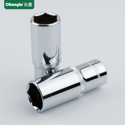 长鹿12.5mm大飞系列1/2寸大飞铬钒钢加长6角套筒头六角长套筒32mm