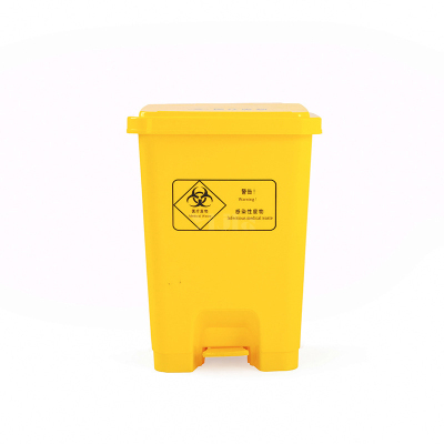 翌嘉YJ4060410医疗垃圾桶脚踏式垃圾箱黄色带盖废物回收箱 20升