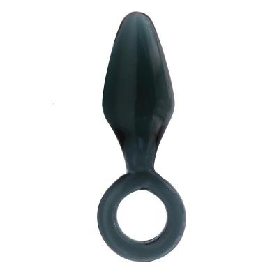 水晶玻璃戒指拉珠肛塞扩肛器性工具夫妻激情成人用品玩具自玩抽插 37C黑色