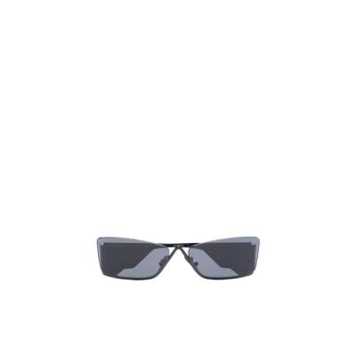 普拉达(PRADA)女款猫眼太阳镜直镜腿品牌标识装饰潮酷时尚遮阳防 黑色