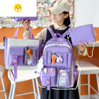 FENGHOU书包女初中生轻便小学生可爱少女心儿童三到五六年级大容量双肩包