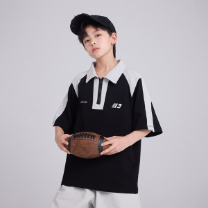 男童夏季polo衫短袖T恤夏装2026新款中大儿童男孩纯棉休闲上衣潮T