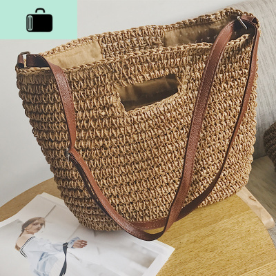 夏季新款编包编织女包单肩斜挎包女手提包休闲度假沙滩小包包夏NEW LAKE女士单肩包