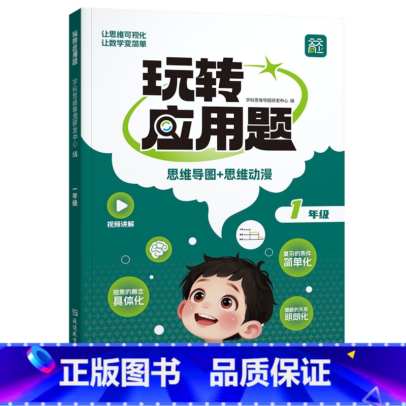 [一年级]玩转应用题 小学通用 [正版]2024新版天天向上玩转应用题小学一二三四五六年级全一册全国通用数学奥数思维导图
