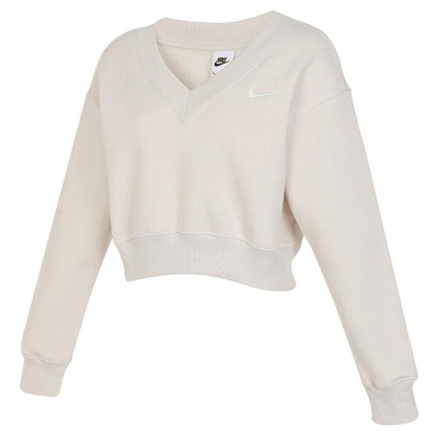 NIKE/耐克卫衣运动休闲加绒保暖V领女装套头衫FN3652-104 C