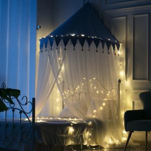 家柏饰(CORATED)床幔 半月公主风纱帐家用卧室装饰儿童帐篷床幔吊挂圆顶蚊帐篷