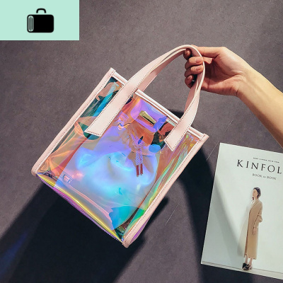 [送小包]包包女2020春夏新款潮手提韩版学生百搭镭射单肩斜挎包NEW LAKE女斜挎包