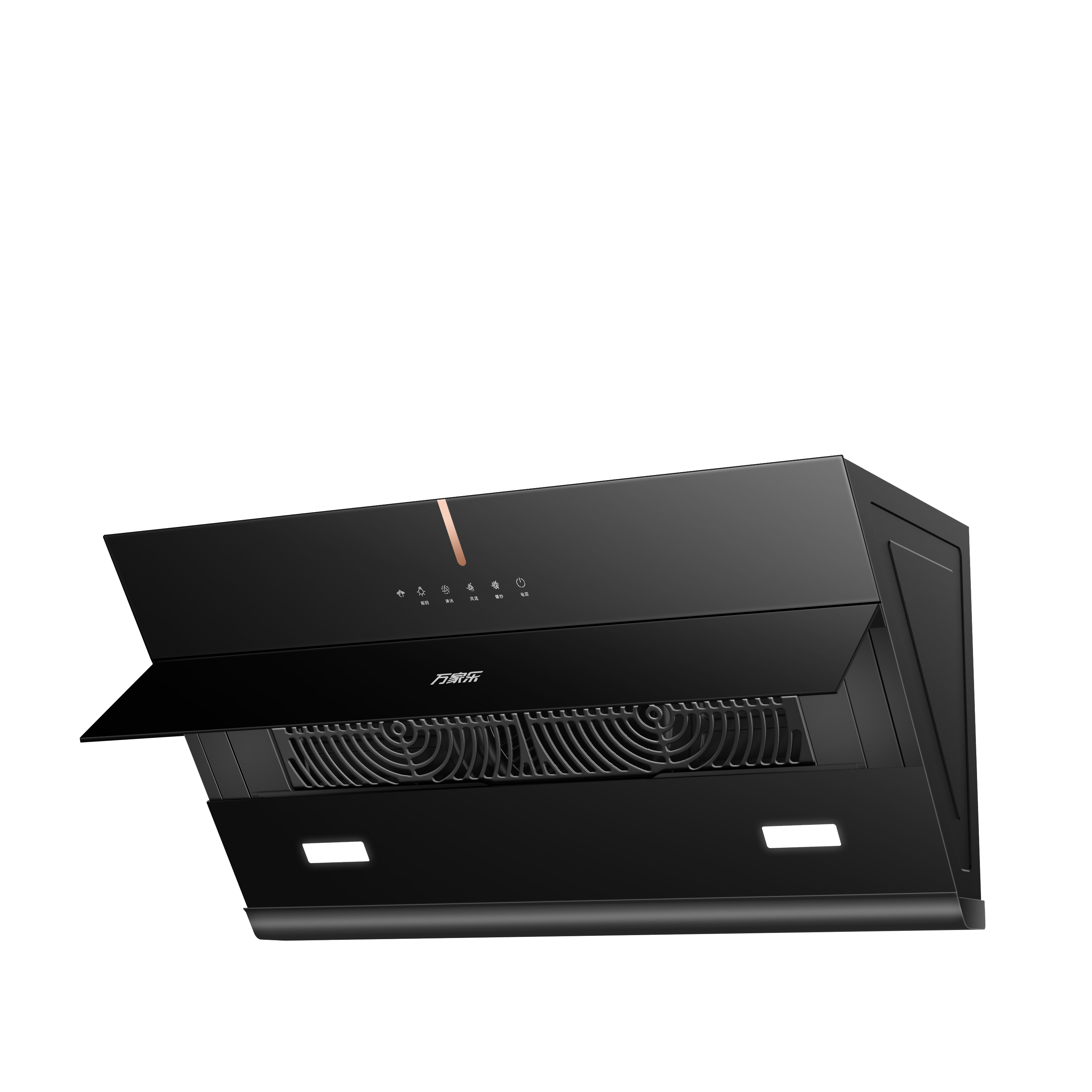 万家乐侧吸式抽油烟机 CXW-320-PC3 22立方大风量 手势控制 自清洁 480帕大风压 触摸屏 一级能效