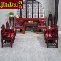 锦北复古中堂六件套家用客厅实木八仙桌财神供桌条案翘头桌农村堂屋中堂十二件套