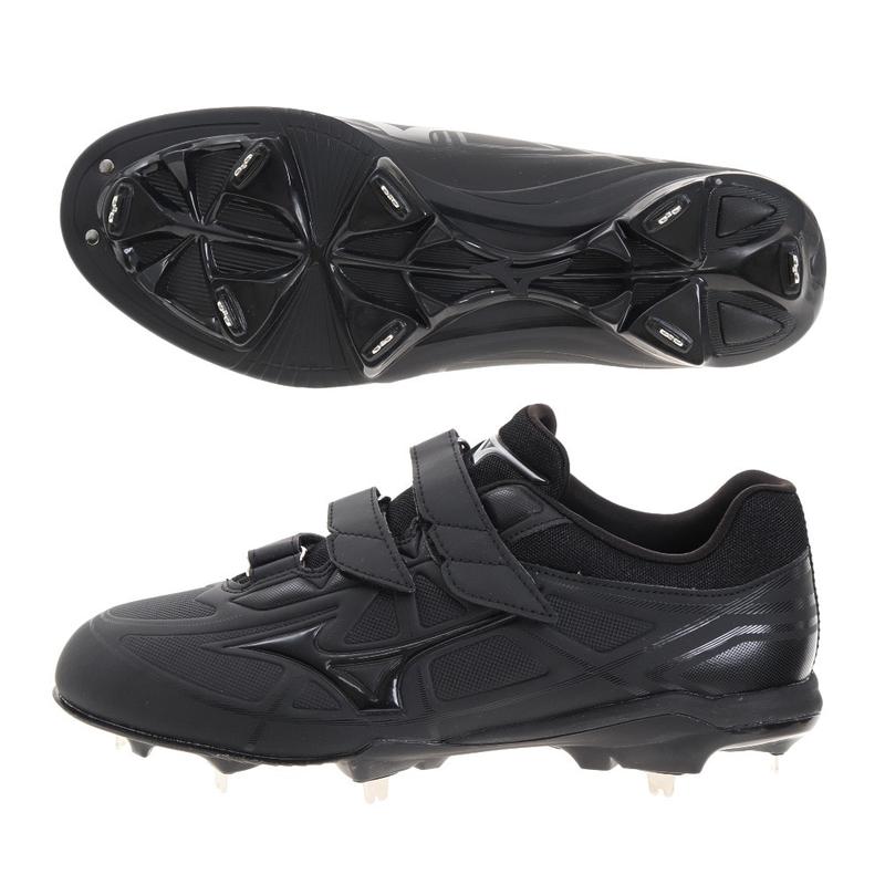 美津浓(Mizuno)男棒球鞋轻量宽楦透气舒适可调节绑带设计耐用户外