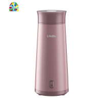 便携式烧水壶保温一体自动家用无线办公室小型迷迷你电热旅行水杯 FENGHOU 玫瑰豆沙色(数码显示+保温功能+温度调节)