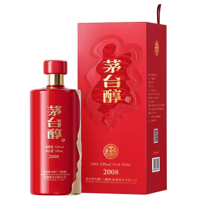 茅台(MOUTAI)集团 茅台醇2008 53度酱香型白酒500ml 单瓶装