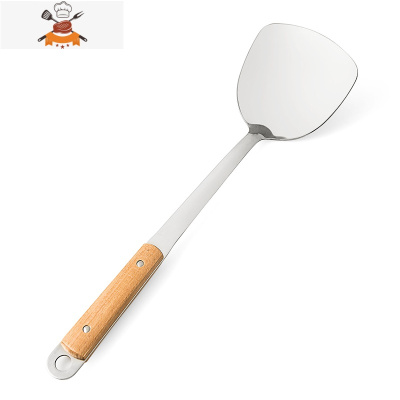 厨房炊具木质锅铲漏勺汤勺 全套家用不锈钢炒菜铲子厨具套装勺子j 敬平 锅铲