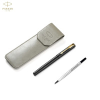 派克(PARKER)威雅XL经典黑金夹 宝珠笔+笔袋礼盒套装