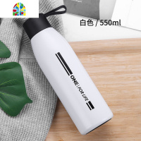 保温杯男士初中学生个性简约水杯女便携不锈钢韩版杯子创意潮流 FENGHOU 银色