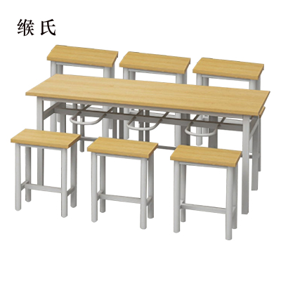 缑氏餐桌6人学校食堂小吃店快餐桌椅饭堂防火板桌1800*600*750