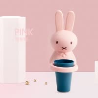 儿童训练牙刷杯吸盘洗漱杯免打孔 卡通可爱壁挂置物架牙具座套装 三维工匠 三个装(黏贴式)送牙刷