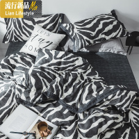 ins北欧风棉棉床上四件套波点款织带风时尚床单被套1.8米 三维工匠