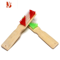 三维工匠家用加厚长柄木质竹质洗鞋刷鞋刷硬毛洗衣刷地板刷清洁不伤鞋刷子