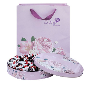 德芙丝滑牛奶巧克力50粒圆形铁盒礼盒装圣诞节日婚庆结婚喜糖零食