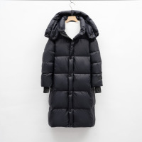 长款黑钻东北防寒羽绒服女新款黑珍珠加厚过膝情侣外套潮