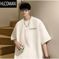 HLCOMAN港风短袖男生打底衫t恤2025新款宽松青少年半袖夏季