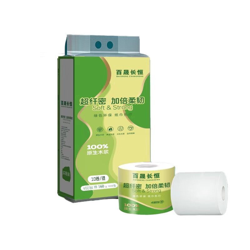 百晟长恒BSCH-C28 4层 10卷 160g 手提纸 空芯