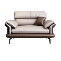 迅迈 单人位[耐磨环保超纤皮]办公沙发真皮商务贵宾接待室简约现代老板沙发1180*900*900mm