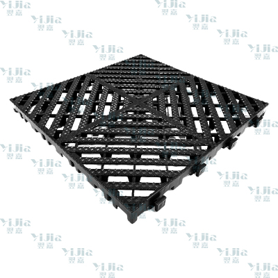 翌嘉 YJ3121312地格栅塑料拼接地板垫网格垫板 黑色