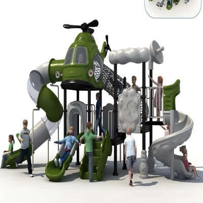儿童户外大型滑滑梯幼儿园直升飞机组合小区公园室外攀爬滑梯设施