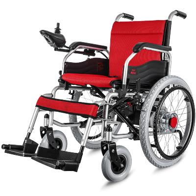 可孚轮椅折叠电动轮椅轻便电动轮椅车老人手推车自动智能四轮代步车A3大轮12A锂电池-低靠背12A锂电池