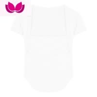 七斓白色方领短袖T恤女装夏季辣妹纯欲修身短款设计感小众上衣打底衫