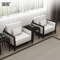 国翌 GY-SFCJ-858085布艺沙发办公沙发单人沙发接待沙发贵宾沙发会客沙发配茶几 850*800*850mm
