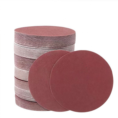 铁洋 背绒砂纸片 植绒砂纸片 4寸100mm 1500目红砂 片