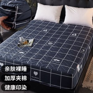 美帮汇夹棉床笠款床单床垫罩保护套单件防尘罩1.2防滑固定1.5米1.8m床罩