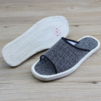 林先森老北京布拖鞋男女手工千层底拖鞋居家防滑地板拖麻布休闲拖鞋拖鞋