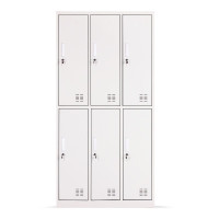 域赢更衣柜员工柜储物柜带锁铁皮柜更衣室衣柜浴室寄存包柜宿舍 六门更衣柜