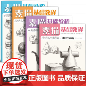 美学大师 [4册全套素描基础教程入门临摹教材书籍 零基础初学自学起步石膏几何体静物结构人物头像铅笔绘画画册美术技法的诀窍