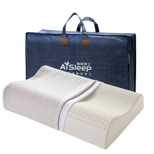 睡眠博士(AiSleep)泰国进口特拉雷TALALAY天然乳胶枕 成人睡觉专用枕头 波浪形颈椎枕枕 波浪枕【超柔】 单只装