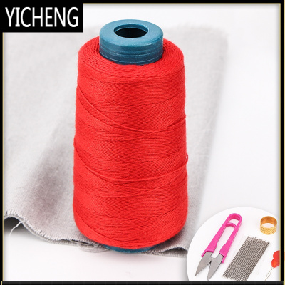 缝被子线家用3股4股手缝线缝棉被加粗线手工缝纫针线线套装工具YICHENG红色+四件套