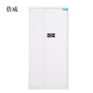 蓓威保险柜铁皮资料柜矮柜办公室储物柜通门白色密码锁900*420*1850