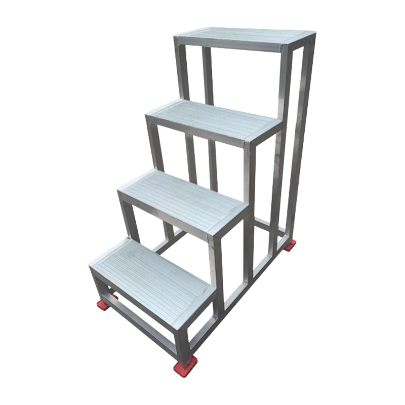 臻远ZY-T76 铝合金踏台移动平台楼梯工业踏步梯台阶 4步高1000