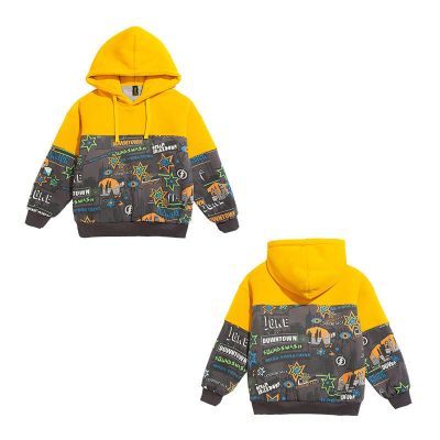 (JIAMEN)新品直营-爆卖男童加绒卫衣秋冬潮新款2020年中大儿童装男孩连帽加厚一体绒上衣