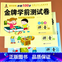 幼儿学前拼音测试卷[全套3册] [正版]幼小衔接冲刺100分拼音练习册测试卷全套学前班语文专项学前练习一日一练幼儿园大班