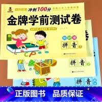 幼儿学前拼音测试卷[全套3册] [正版]幼小衔接冲刺100分拼音练习册测试卷全套学前班语文专项学前练习一日一练幼儿园大班